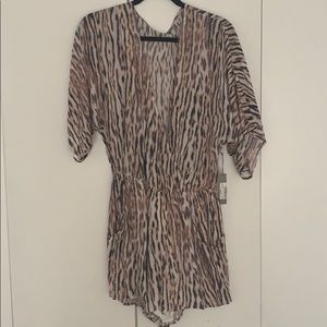 Animal print romper